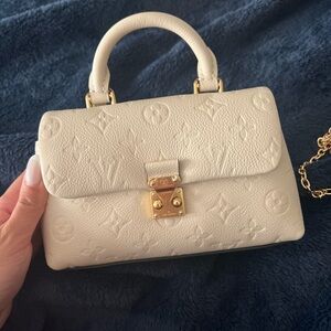 Louis Vuitton Ivory Mini Bag with Gold Accents